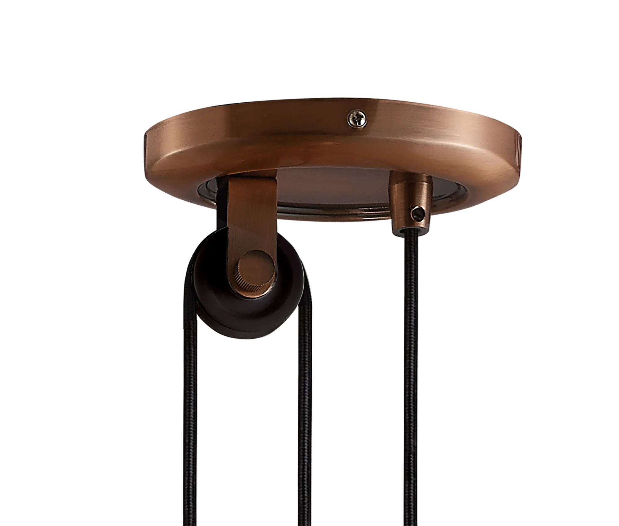 Wellington Pulley System Pendant 1 Light Antique Copper D0149  Deco Wellington